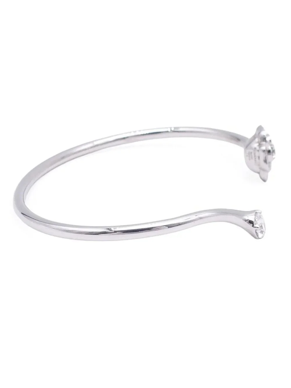 Chanel Camellia Collection Bracelet White Gold 18K Diamond S Bangle